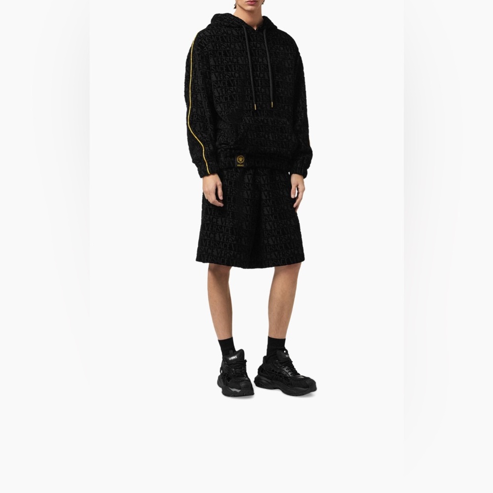 Versace Cotton Terry Logo Hoodie - Picture 2 of 3